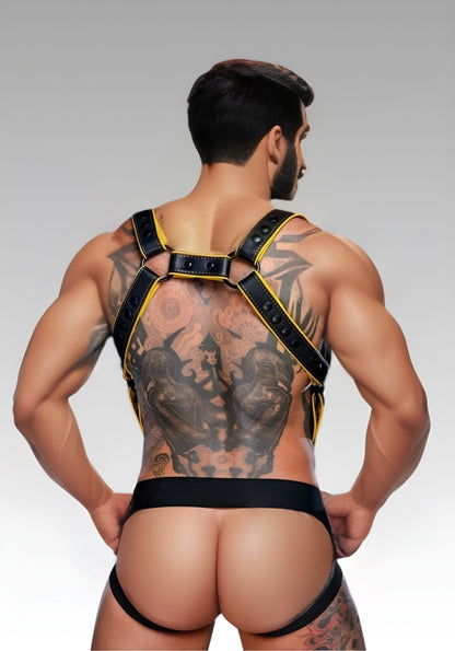 Leather Jockstrap Yellow Hardline